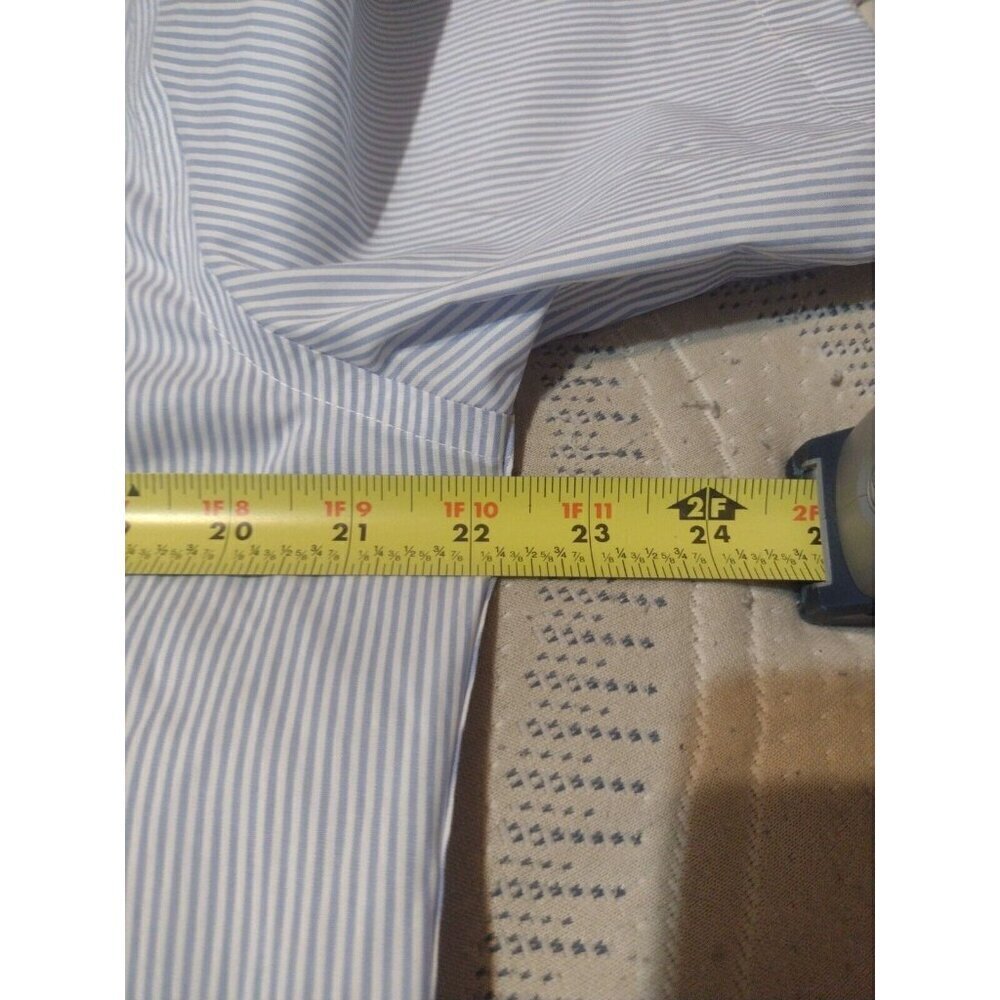 New Travel Smart Mens Large L Roundtree & Yorke Slim Fit S/S Button Shirt Blue - Picture 12 of 13